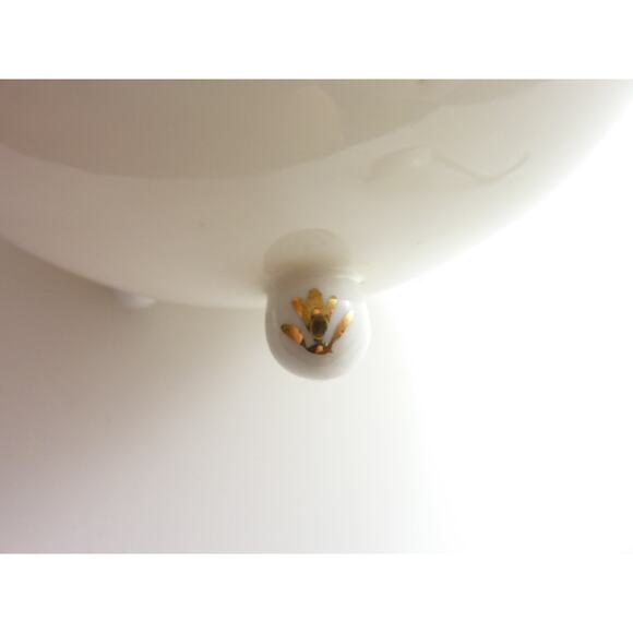 Vintage Boho Ramen Flower Bowl Footed Bowl with Spoon Peony - Picture 6 of 7